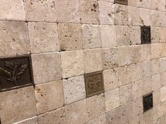 10x10cm DOĞAL TAŞ TRAVERTEN ANTİK ESKİTME